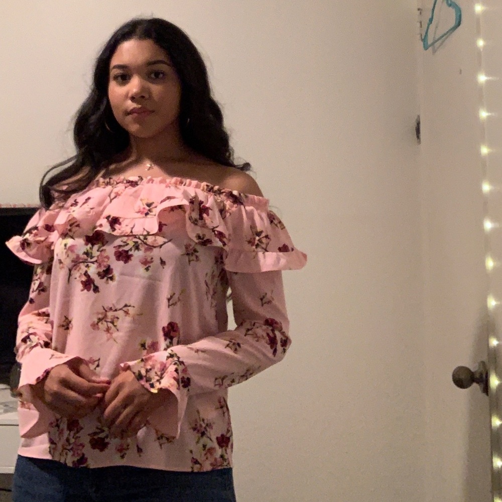Floral off the shoulder top